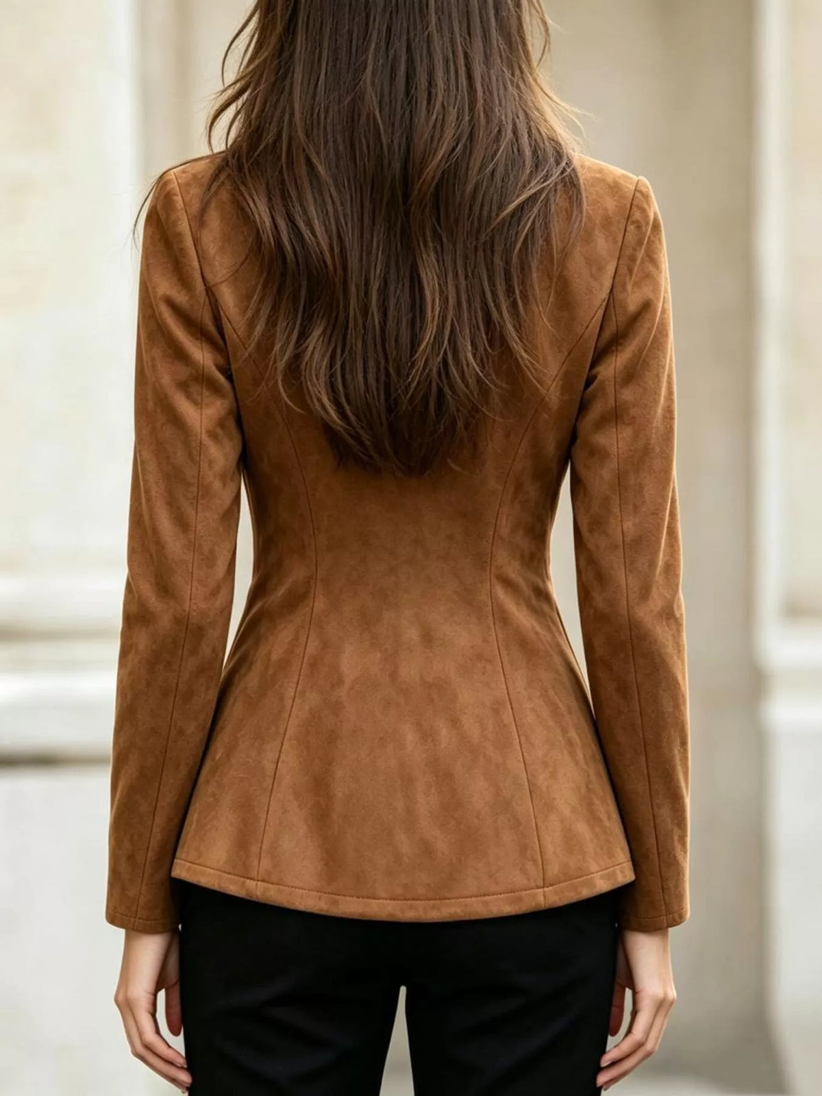 Long Sleeve Buckle Belted Jacket