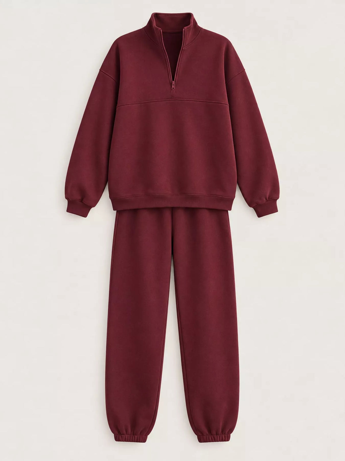 Half-Zip Sweatshirt and Joggers Set