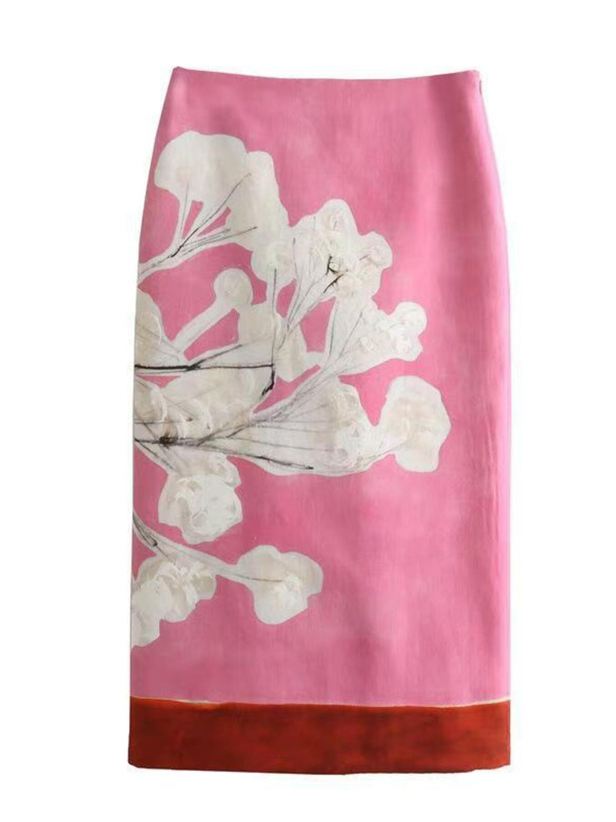 Floral Print Skirt in Pink