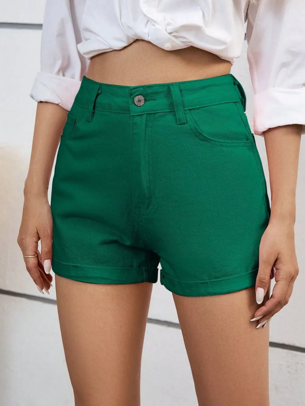 High Waist Denim Shorts