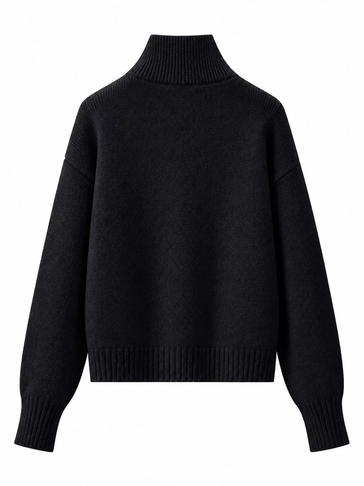 Turtleneck Zip-Up Cardigan