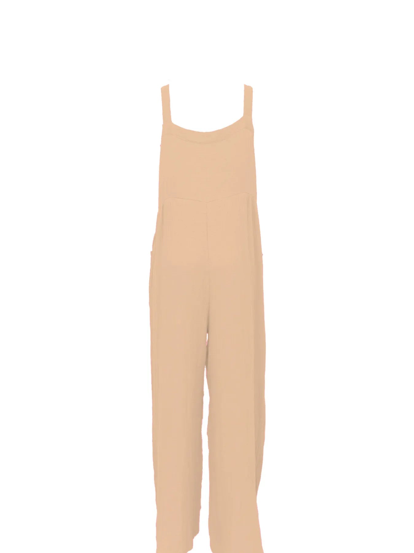 Textured Wide Leg Overalls