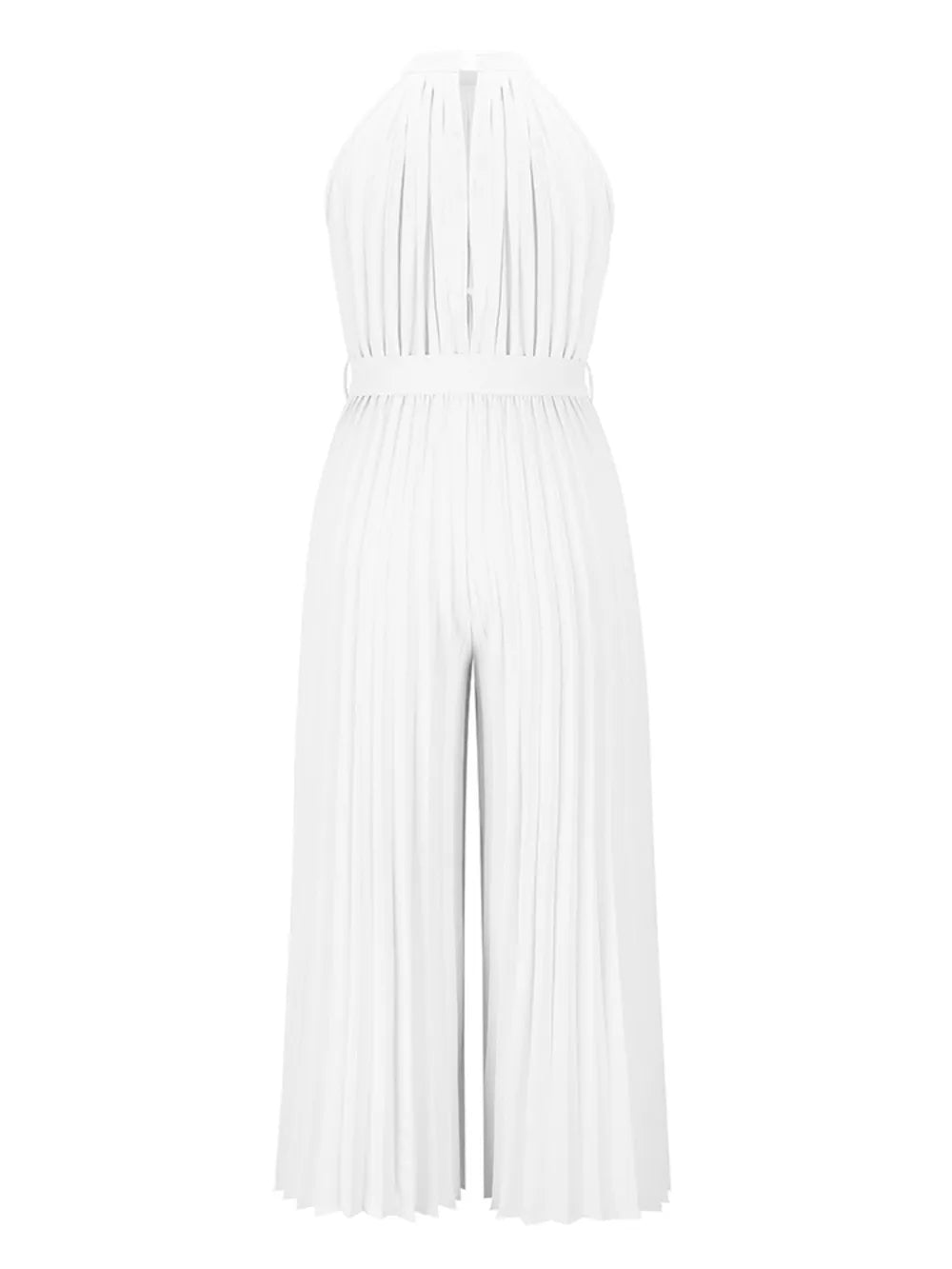 Cutout Pleated Sleeveless Jumpsuit