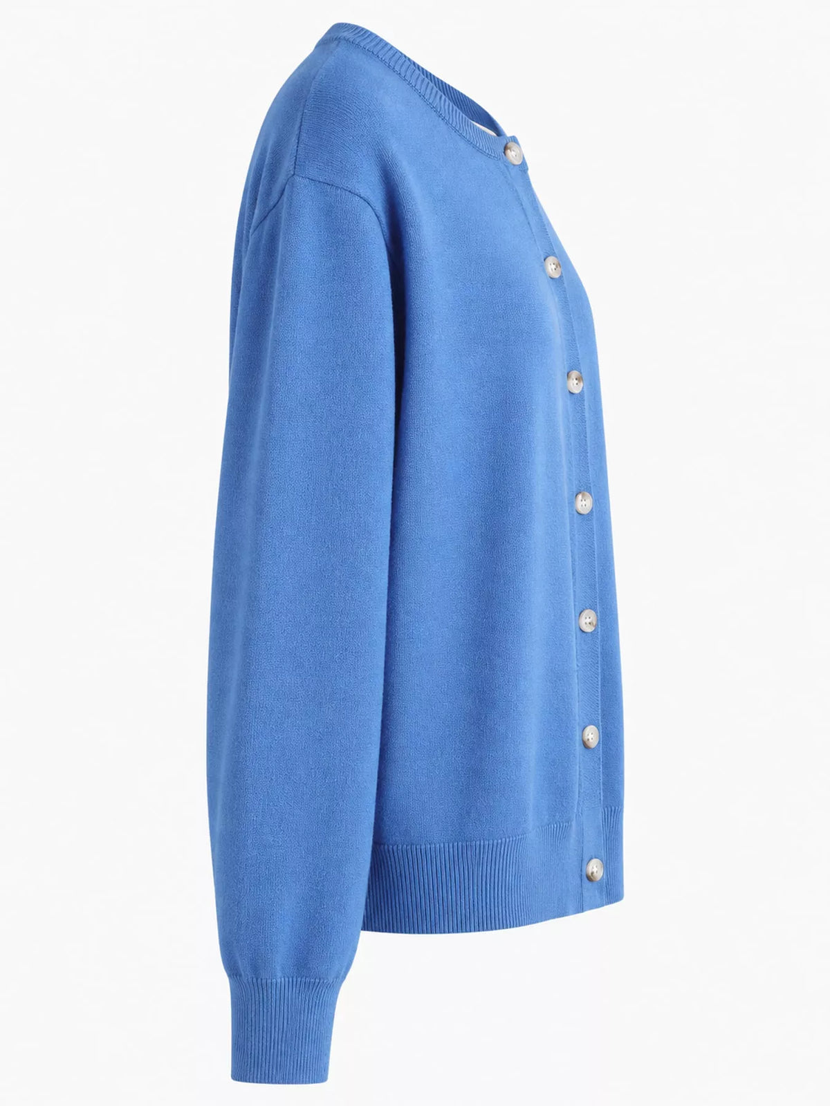 Button-Down Ribbed Knit Cardigan
