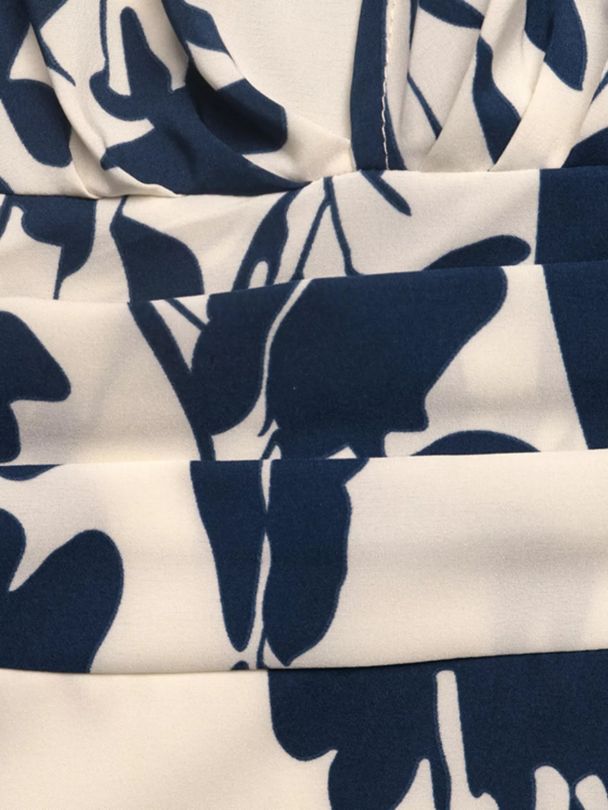 Printed Square Neck Maxi Dress in Blue