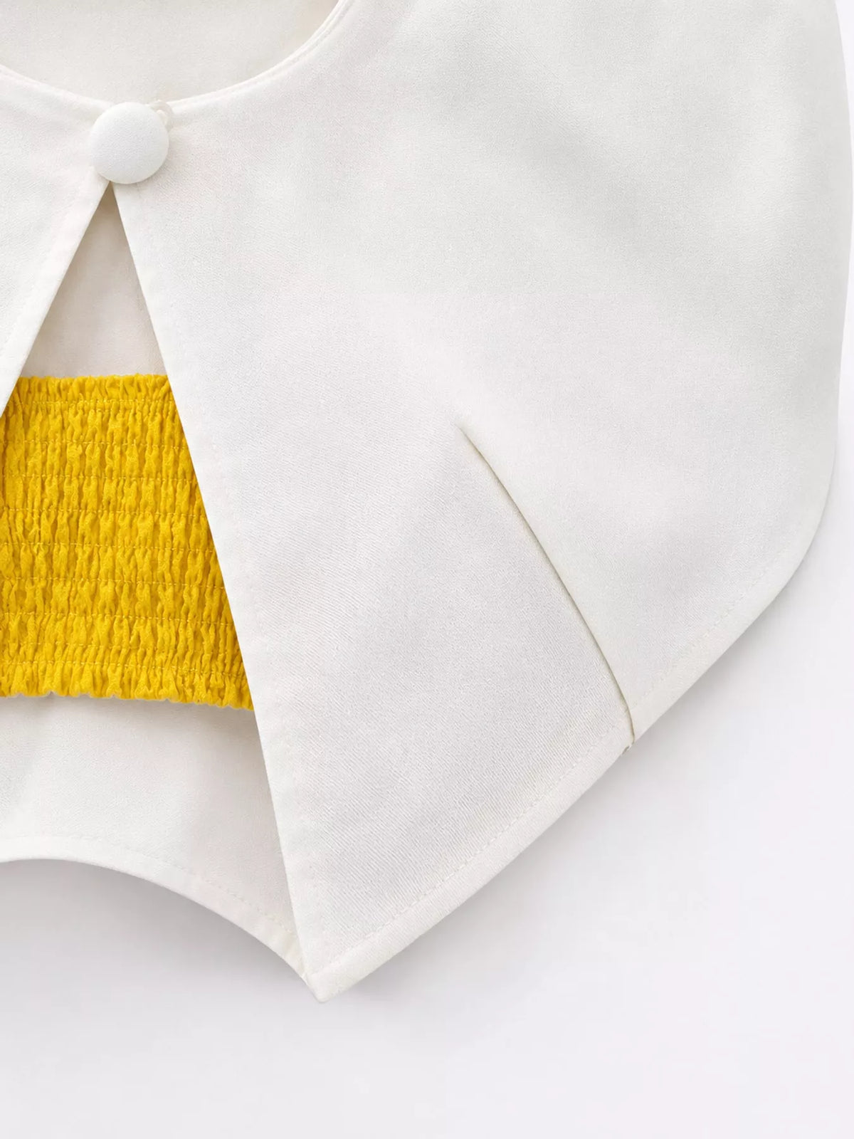 Single-Button Cropped Cape