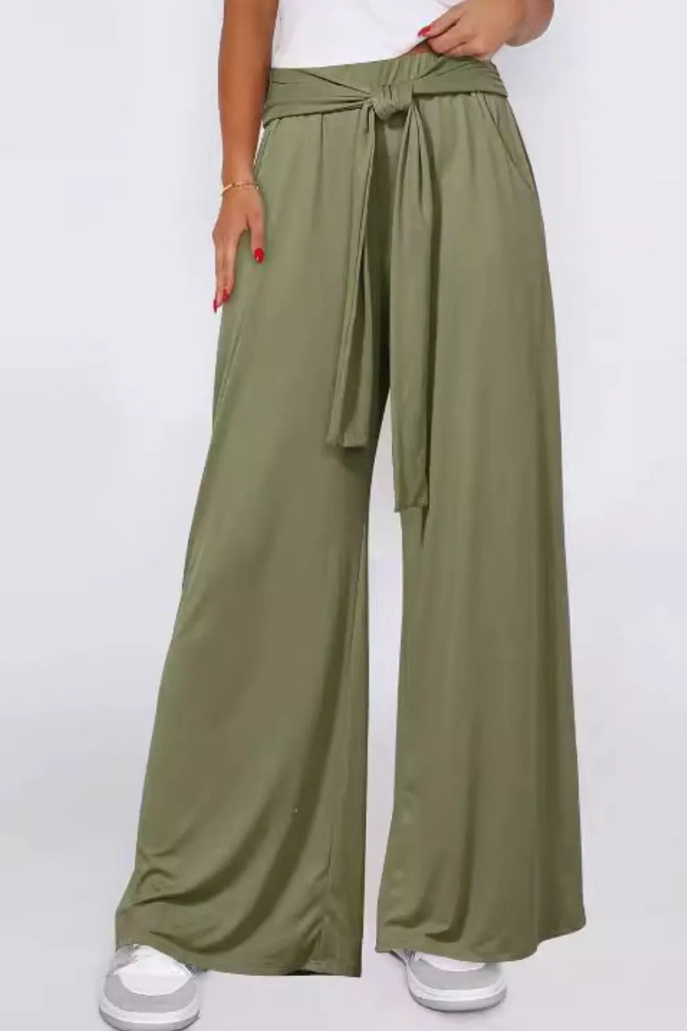 Tied Wide Leg Pants