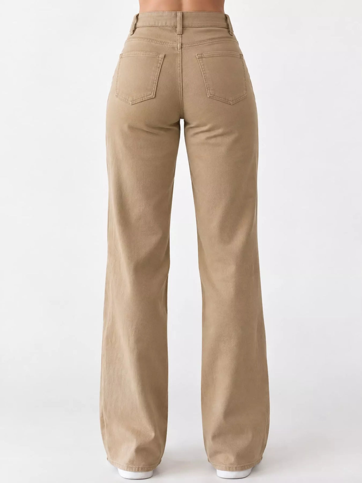 High-Waisted Vintage Wash Jeans