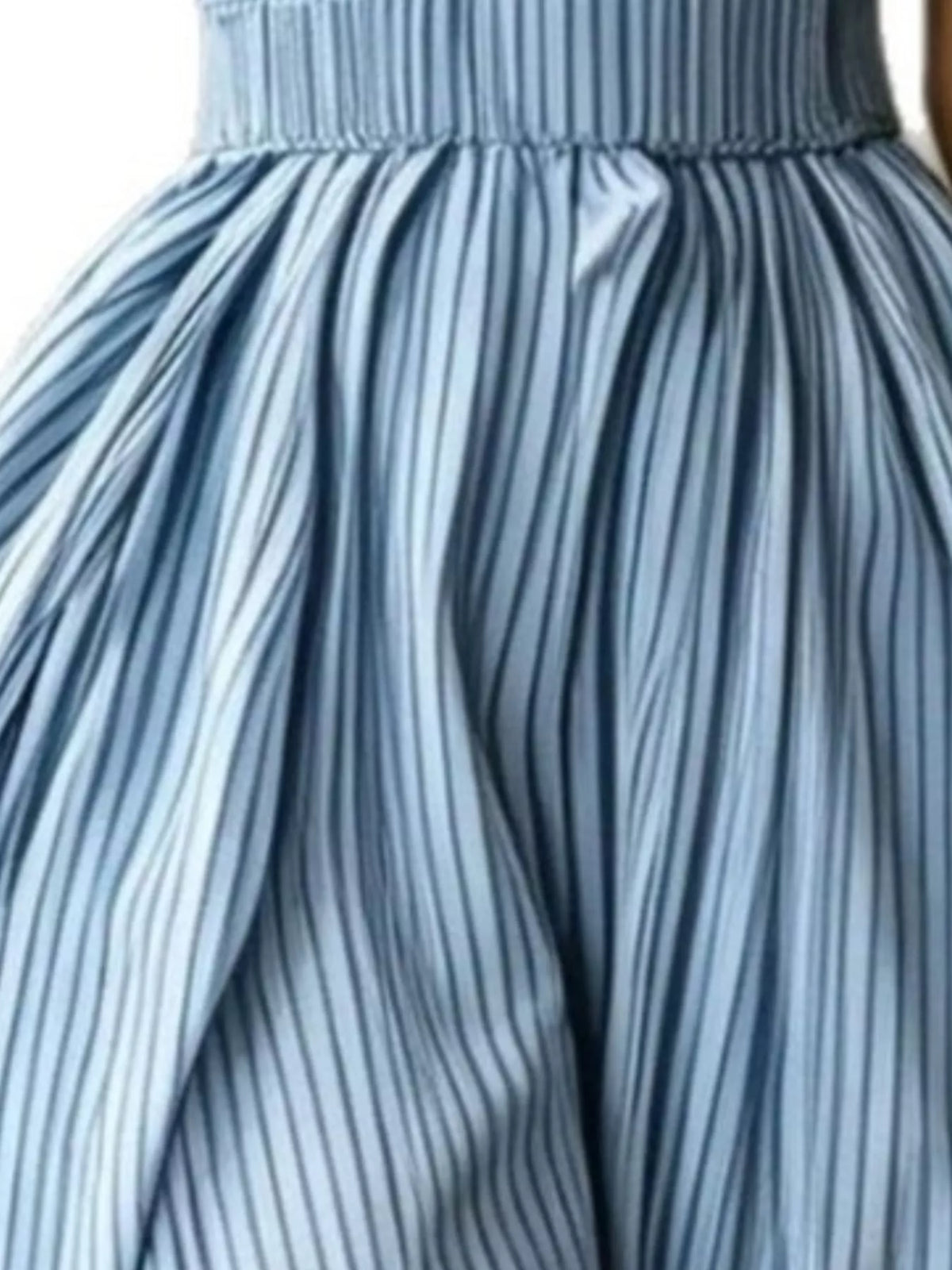 Striped Smocked Mock Neck Maxi Dress