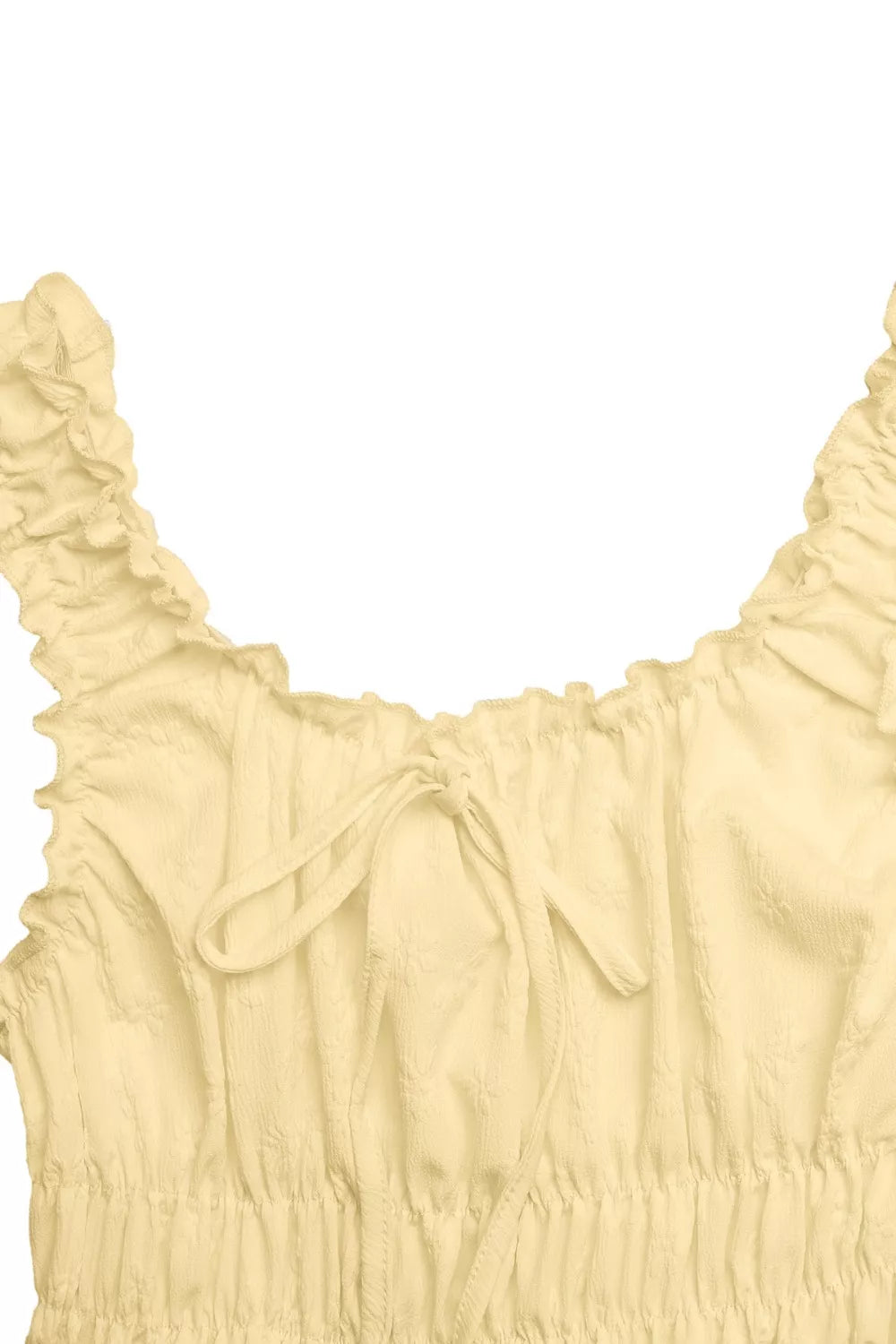 Square Neck Sleeveless Maxi Dress in Pastel Yellow
