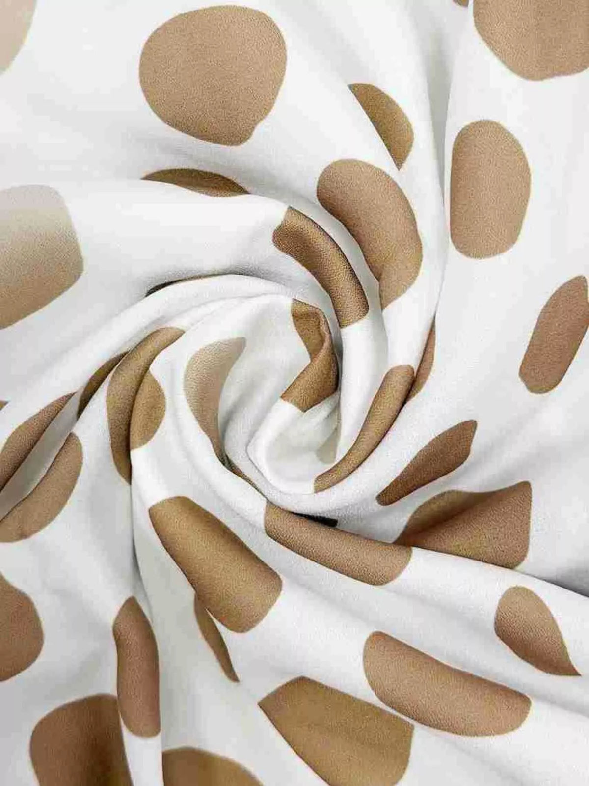 Polka Dot Tiered Maxi Dress in Beige