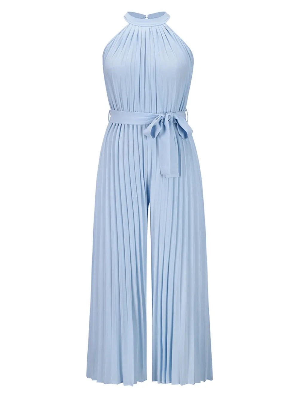 Cutout Pleated Sleeveless Jumpsuit