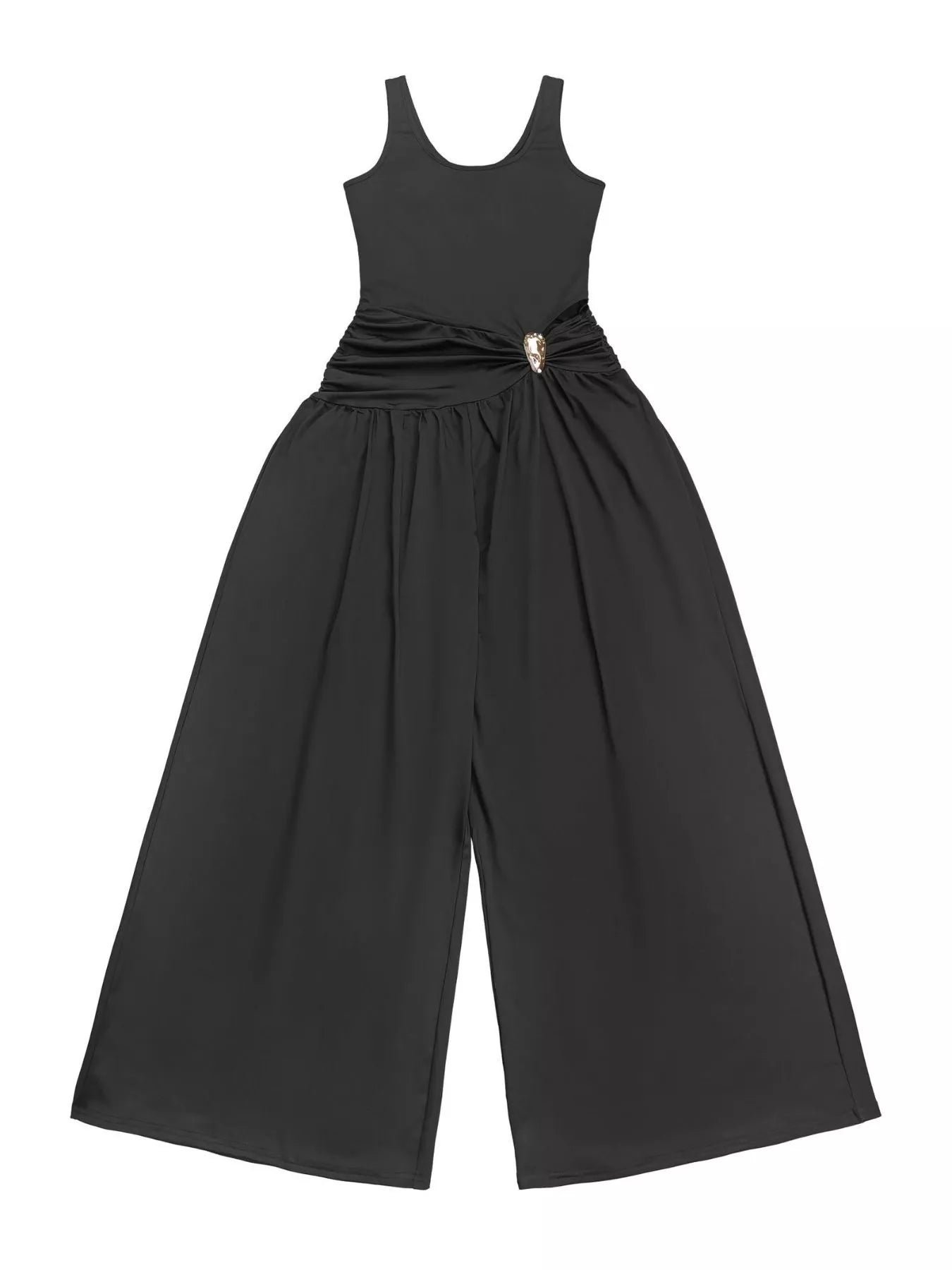 Cutout Sleeveless Wide-Leg Jumpsuit