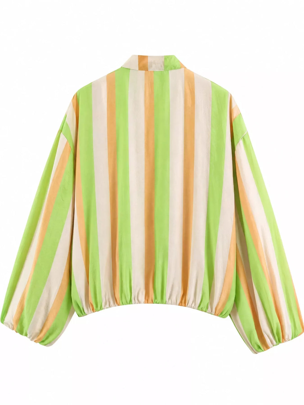 Vibrant Striped Zip-Up Jacket