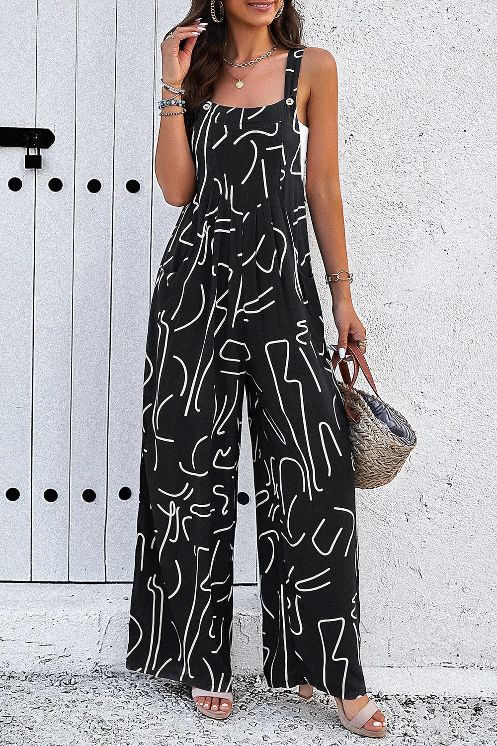 Wide-Strap Pocket Jumpsuit by DY