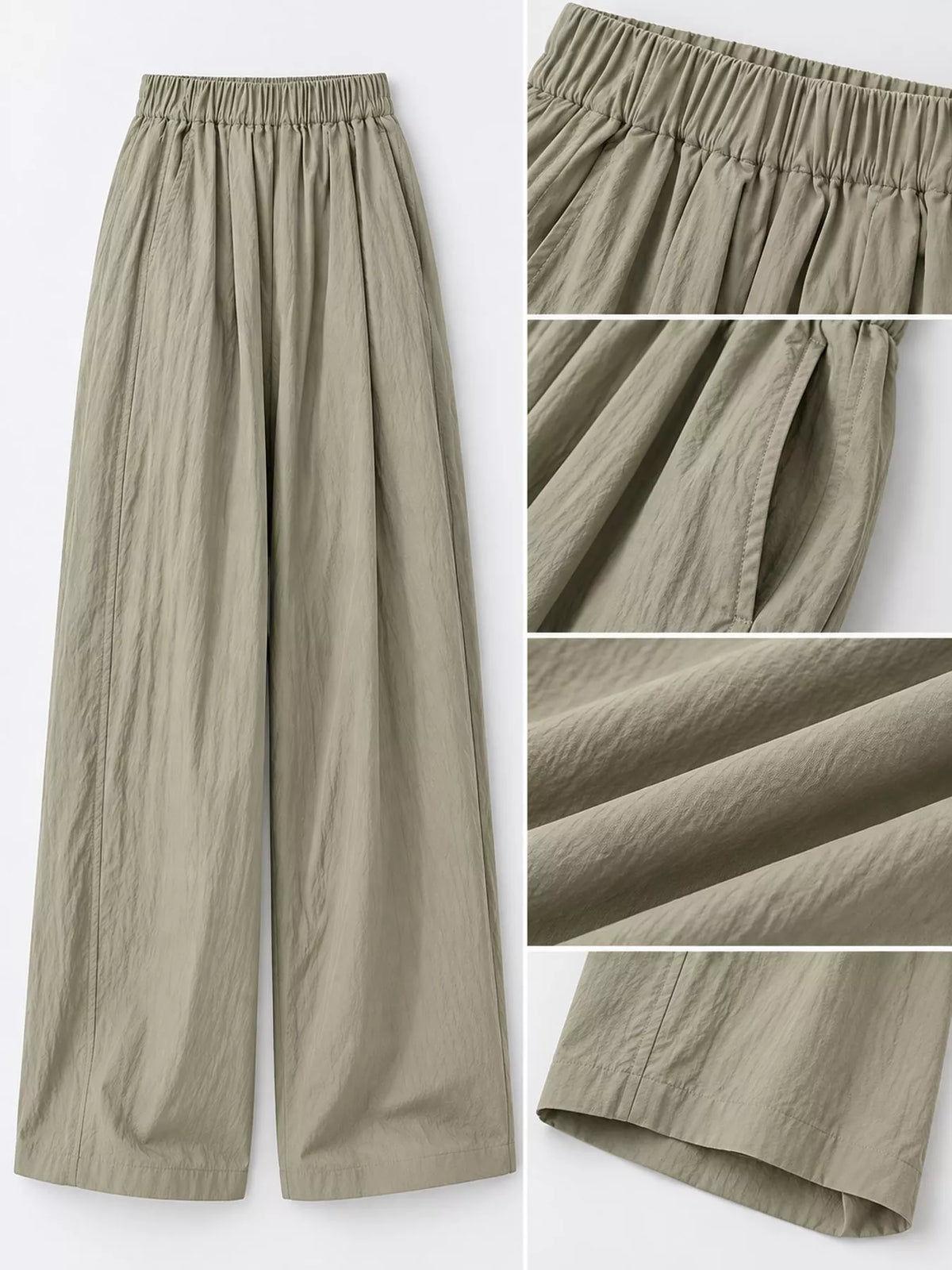 High-Waisted Loose Fit Wide-Leg Pants