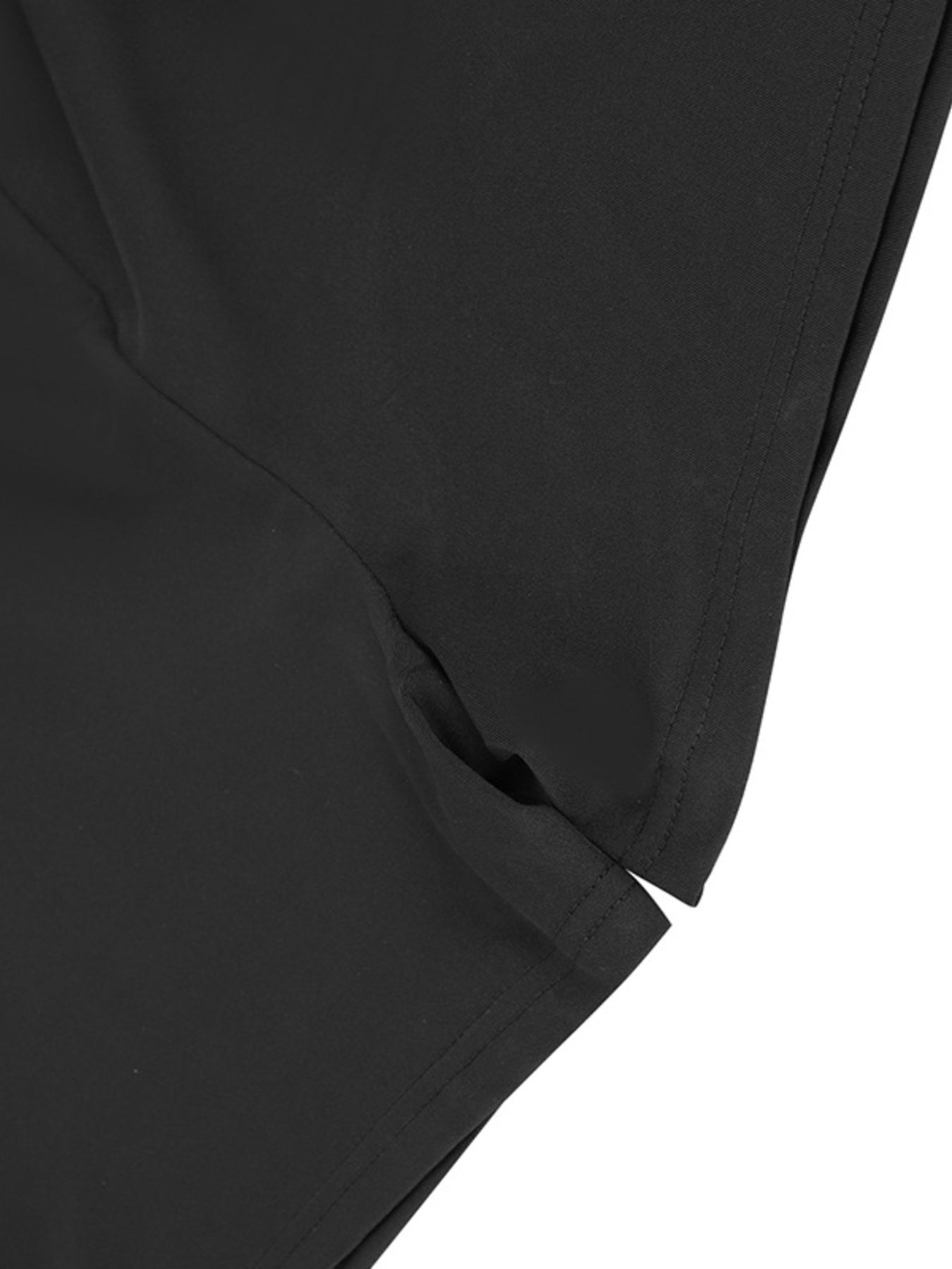 Cutout-Back Short Sleeve Romper in Black