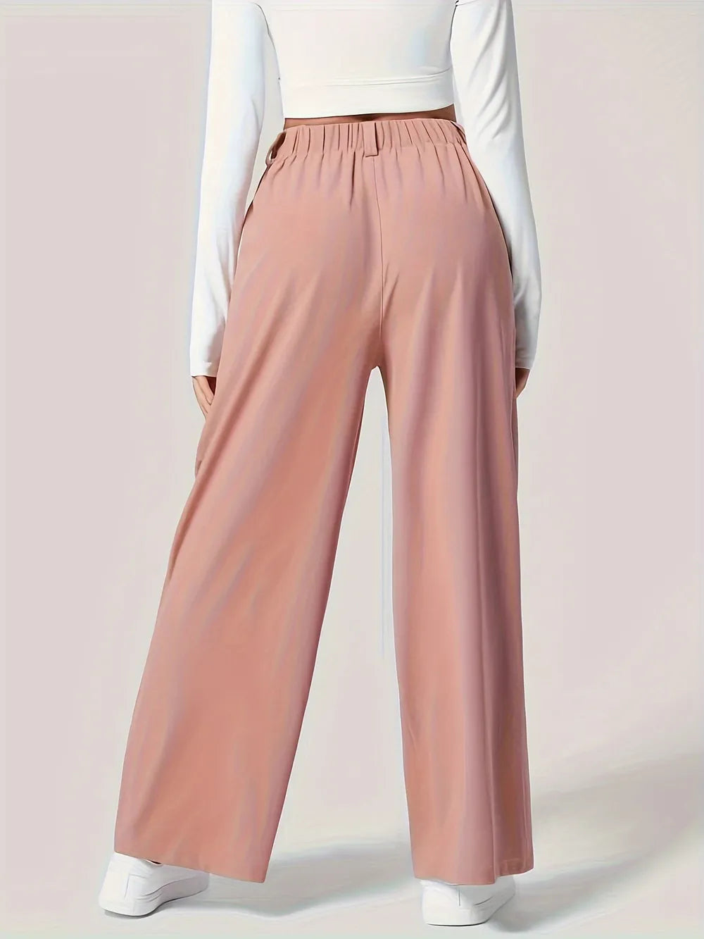 Wide-Leg Pants with Pockets