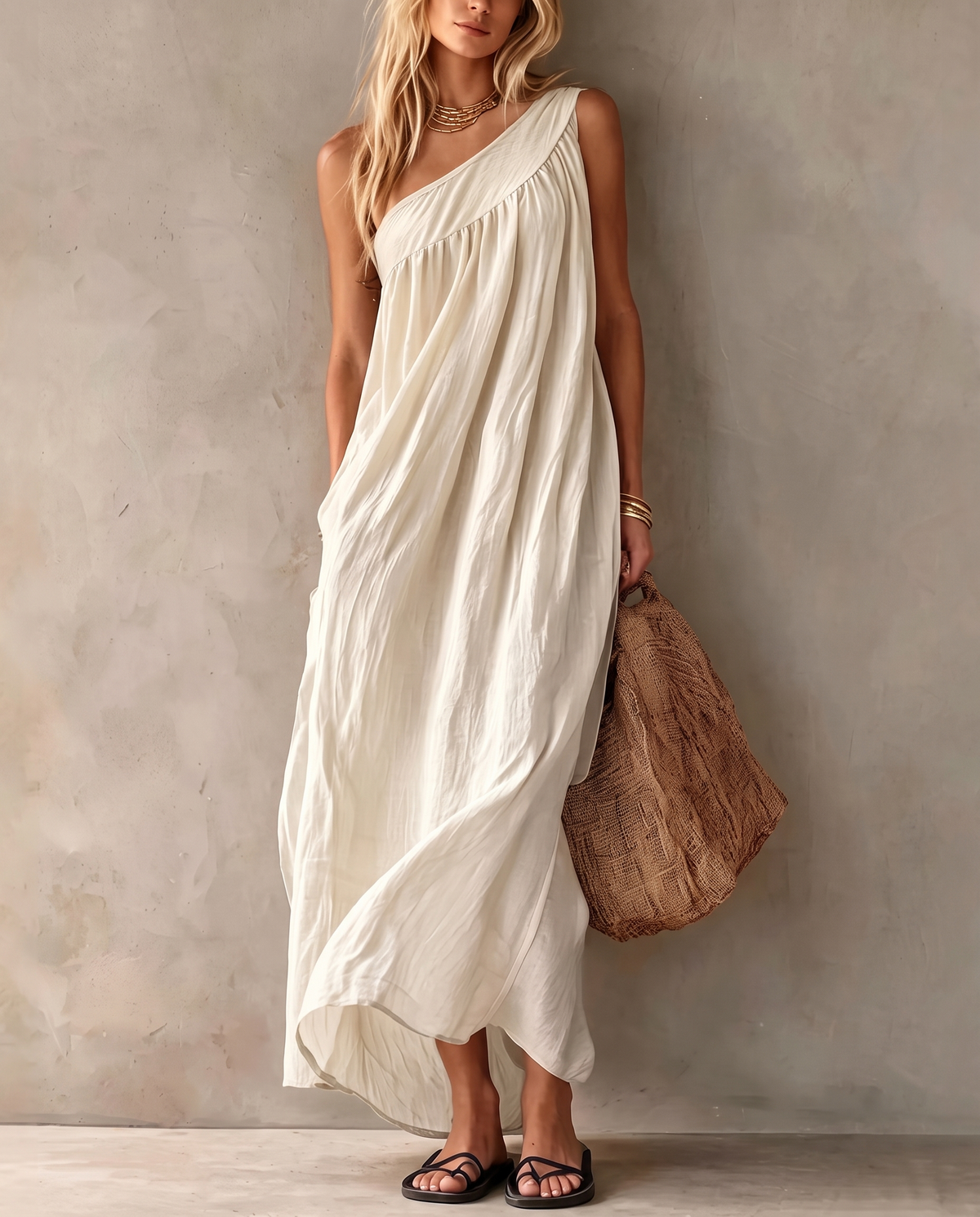 One-Shoulder Maxi Dress