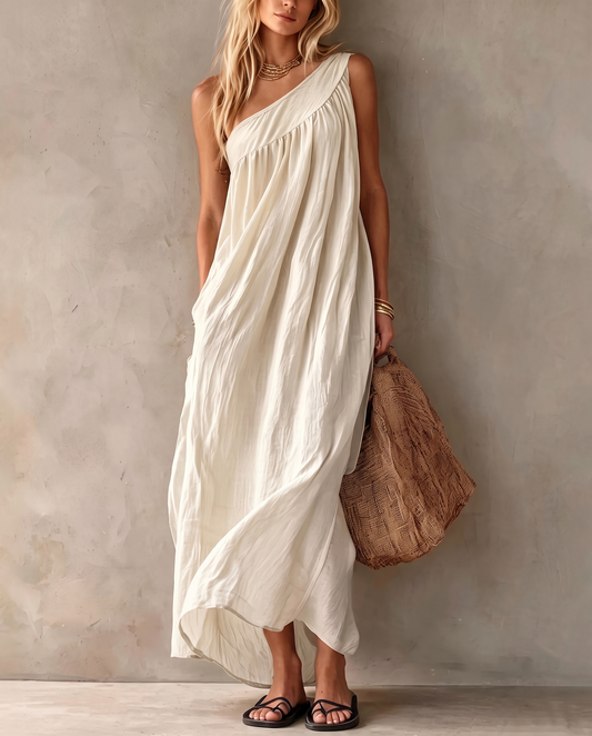 One-Shoulder Maxi Dress